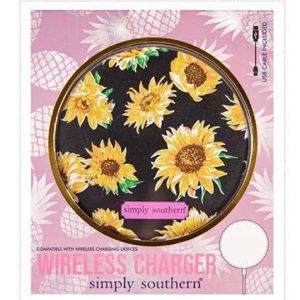 Simply Southern Wireless Charger Sunflower iPhone Samsung Cell Phone New GIFT